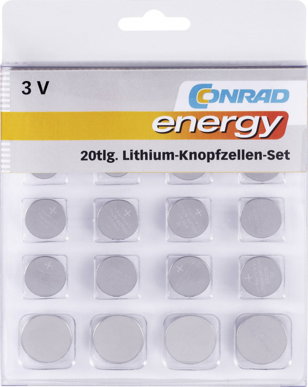 купить Conrad energy Knopfzellen-Set Je 2x CR1025, CR1620