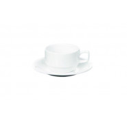 купить Чайная пара,Wilmax белая, фарфор, чашка 220 мл., блюдце d-14 см. WL-993008