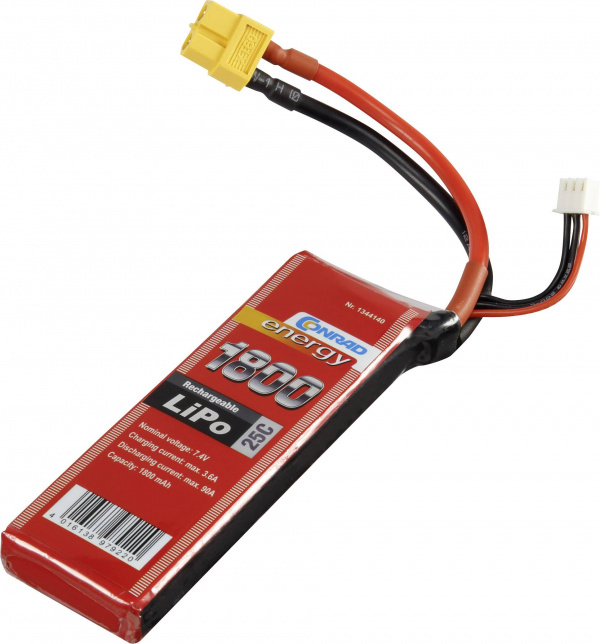 купить Conrad energy Modellbau-Akkupack (LiPo) 7.4 V 1800