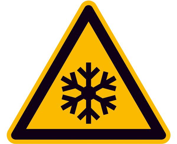 купить Warnschild Niedrige Temperatur/Frost  Folie selbst