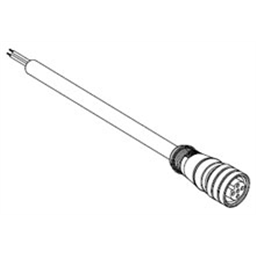 купить 1200060001 Molex M12 Single-Ended Cordset, Female / Micro-Change (M12) Single-Ended Cordset, 3 Poles, Female (Straight) to Pigtail, 0.34mm2 PVC Cable, 2.0m (6.56') Length
