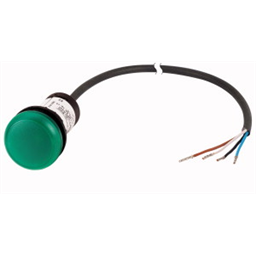 купить 185145 Eaton Indicator light, classic, flat, green, 24 V AC/DC, cable (black) with non-terminated end, 4 pole, 3.5 m