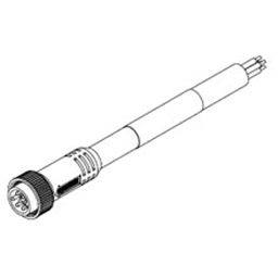 купить 1300068141 Molex Single-Ended Cordset / Mini-Change Single-Ended Cordset, 5 Poles, Male (Straight) to Pigtail, 16 AWG, PUR Cable, 20.0m (65.62') Length