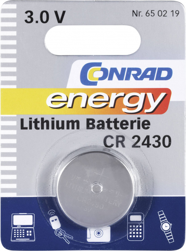 купить Conrad energy CR2430 Knopfzelle CR 2430 Lithium 27