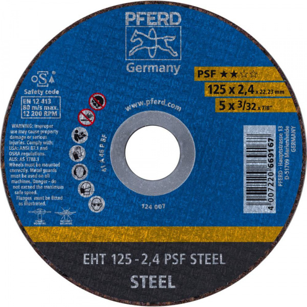 купить Pferd Psf Steel 61719026 Trennscheibe gerade  125