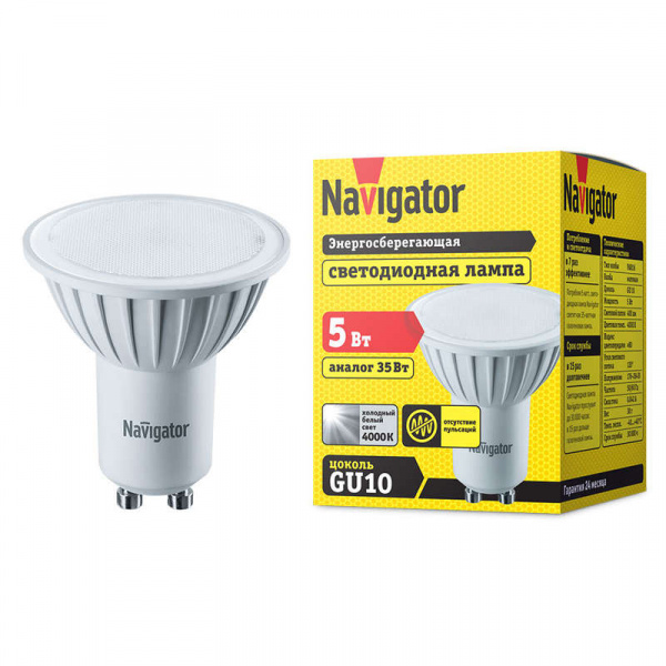 купить Лампа светодиодная 94 130 NLL-PAR16-5-230-4K-GU10 Navigator 94130