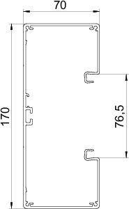 купить Кабель-канал 170х70 L2000 алюминий Rapid 80 GA-S70170RW бел. OBO 6279100