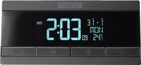 купить Eurochron EFW410 Quarz Wecker Schwarz Alarmzeiten
