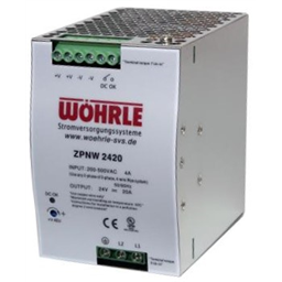 купить ZPNW 2420 Wohrle Two-phase, primary switched power supply, Output 24VDC / 20A / Input 180-550VAC (extended range Input) / for DIN-Rail