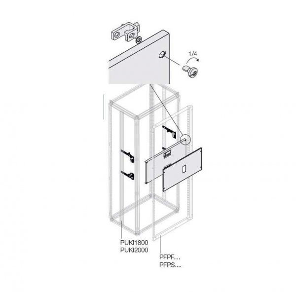 купить Комплект верт. XT4 3/4P PLUG W=400мм ABB 1STQ007966A0000