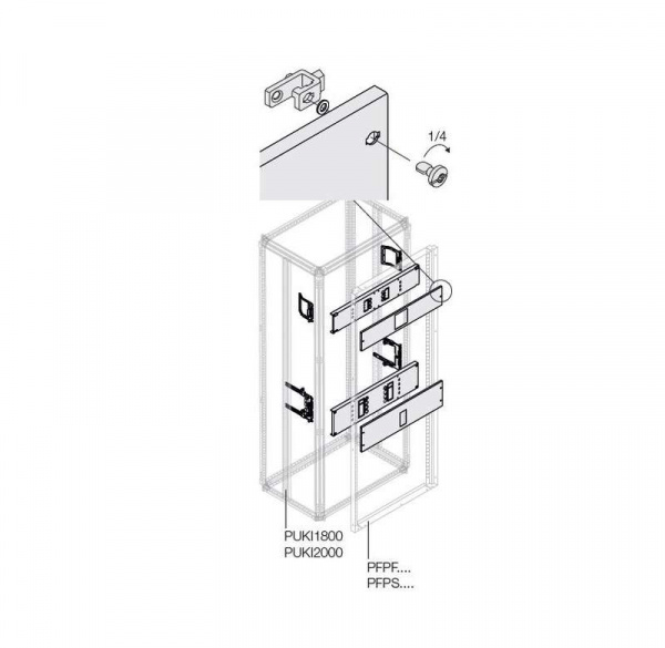 купить Комплект горизонт. T6 3P выкат.пов.р.W600мм ABB 1STQ007891A0000