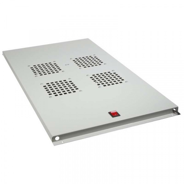 купить Модуль вентиляторный потолочный с 4-мя вентиляторами без термостата для шкафов Standart с глубиной 1000мм Rexant 04-2602