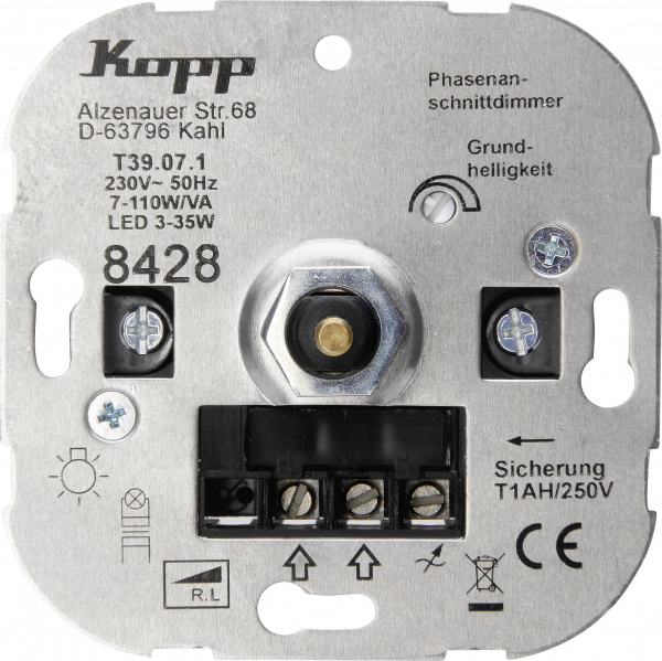 купить Kopp 1 Stueck Einsatz Dimmer ATHENIS Aluminium 8428