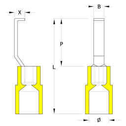 купить 1312470000 Weidmueller Cable lug / Cable lug, Insulation: Available, Conductor cross-section, max.: 6 mm?, yellow