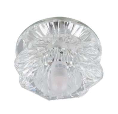 купить Светильник декоративный встраиваемый DLS-F101 G9 GLASSY/CLEAR "Fiore" без лампы G9 основание стекло цвет зеркальный отделка кристалл прозр. Fametto 09975