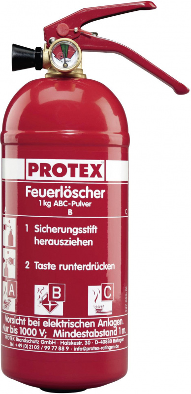 купить Protex  13931831 Pulverfeuerloescher  1 l Brandklas