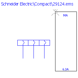 купить 29124 Schneider Electric trip unit - MA  6.3 A 3 poles 3d / NS100