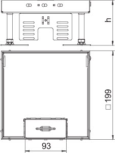 купить Рамка кассетная RKSN2 ном. размер 4 200х200мм сталь OBO 7409208