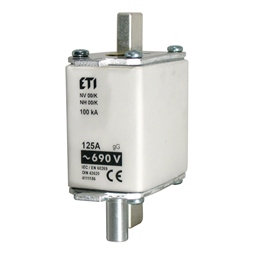 купить 4111184 ETI Fuse link, NH00/K gG 80A/690V / NV - NH Низковольтные ножевые предохранители / Предохранители серии 690V (характеристики: gG, aM, gF, gTr)