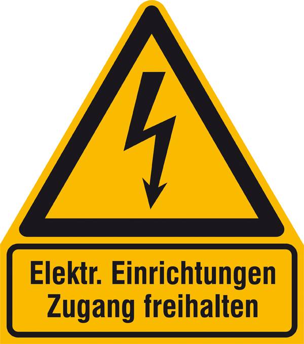купить Warn-Kombischild Achtung Elektrische Einrichtungen