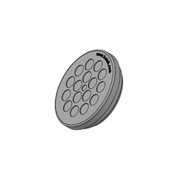 купить 43565 Icotek KEL-DP 40|17 B gy / Cable entry plate, round, pluggable, for wall thickness 2.8 - 4 mm, IP65