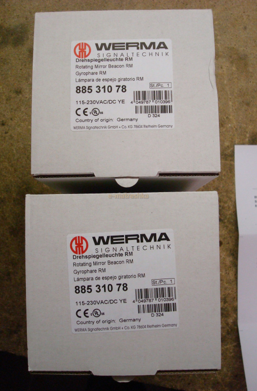 купить фонарь поворотного зеркала 885 310 78,  115-230V AC7DC , желтый  (Werma)