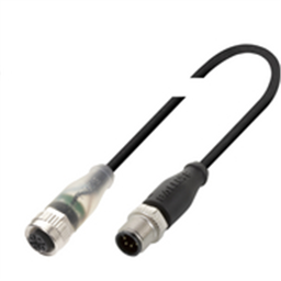купить BCC03A1 Balluff Connector/cable, Female M12, Male M12, PUR, 0.30 m, Drag chain compatible