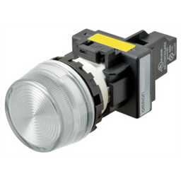 купить M22N-BP-TWA-YE Omron Indicator (Cylindrical 22-dia.), Cylindrical type (22/25 mm dia.), Plastic projected, Lighted, LED, White, 200 VAC, Screw terminal (M3.5), IP66