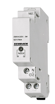 купить BZ117904 Schrack Technik Reiheneinbau-Einzelleuchte LED 110-240VAC/DC, rot/grün