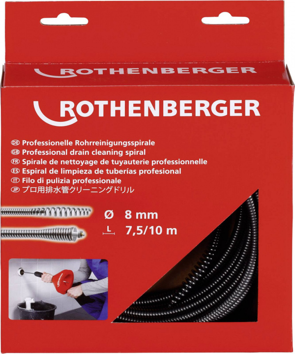 купить Rothenberger Rohrreinigungsspirale 8 mm x 7,5m mit