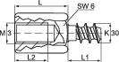 купить TOOLCRAFT 59006988 DIBLZ AK 30X7/IM3/10 Abstandsbo