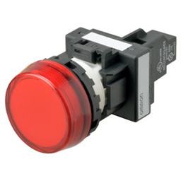 купить M22N-BC-TRA-RB Omron Indicator (Cylindrical 22-dia.), Cylindrical type (22/25 mm dia.), Resin flat sculpture type, Lighted, LED, Red, 12 VAC/VDC, Screw terminal (M3.5), IP66