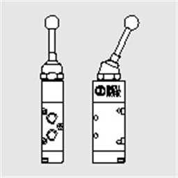 купить 7010001700 Metal Work 70 series valve manual couplings 1/8" 5/2 axial lever bistable