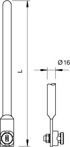 купить Стержень молниеприем/заземл. 101 G1500 d16х1500мм OBO 5402158