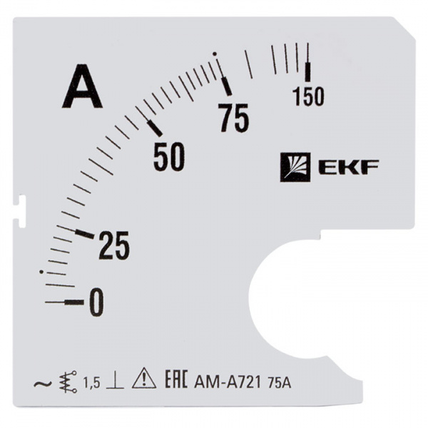 купить Шкала сменная для A721 75/5А-1.5 PROxima EKF s-a721-75