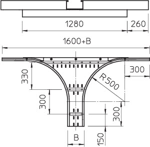 купить Ответвитель T-образный/крест. 200х110 WRAA 120 FS OBO 6098405