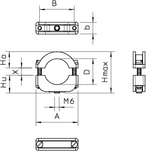 купить Скоба молниенакручивающаяся d6-12мм M4х22 полистирол 3019 M6 LGR свет. сер. OBO 2158124