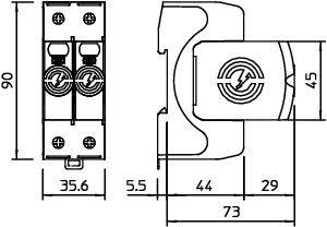 купить Устройство защиты от импульсных перенапр. УЗИП 550В SurgeController V20-2-550 2 пол. OBO 5095212