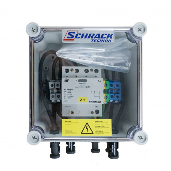 купить PVP10001 Schrack Technik PV-Blitzstromableiterbox für 1 Mpp Tracker, 1000Vdc