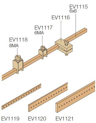 купить Шина 25х5 Ш=2000мм с отверстиями М6(2шт)