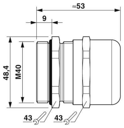 купить Ввод кабельный G-INS-M40-M68N-NNES-S Phoenix Contact 1411167