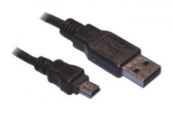 купить Q7660222 Schrack Technik USB 2.0 A-B Mini Kabel,A Stecker-Mini B Stecker,schwarz,3.0m