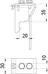 купить Скоба дистанционная для крышки 35х30AH 35 WS VA4301 OBO 6065477