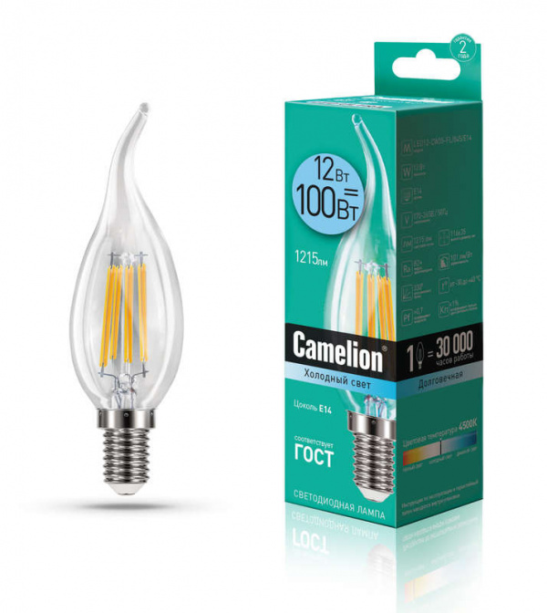купить Лампа светодиодная LED12-CW35-FL/845/E14 12Вт 220В Camelion 13711