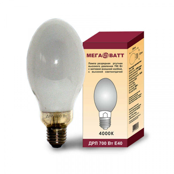 купить Лампа газоразрядная ртутная ДРЛ 700 E40 (15) МЕГАВАТТ 03062