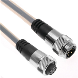 купить MINCWF-4MFPX-4M-B-A50 Mencom Silicone Tube Covered Continuous Flex TPE Cable - 18 AWG - 300 V - 5.5A / 4 Poles Male with Male Thread to Female Extension Straight Plug 13.12 ft