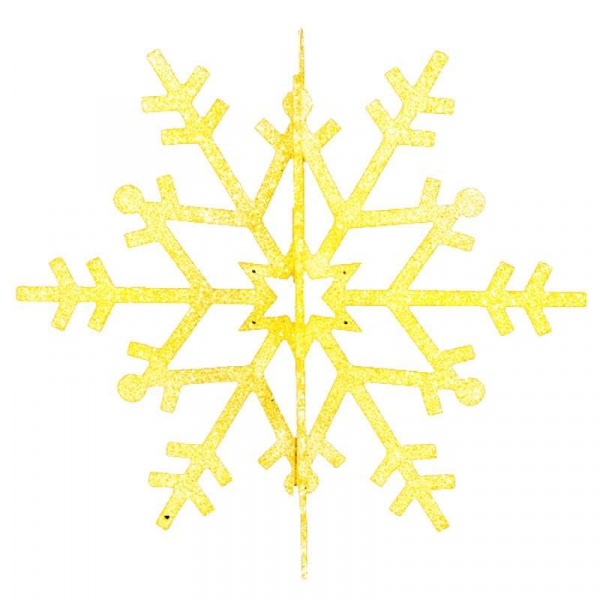 купить Фигура елочная "Снежинка резная 3D" 31см золото (уп.8шт) Neon-Night 502-341