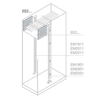 купить Перегородка верт. каб. секции 200х200мм ABB EE2040