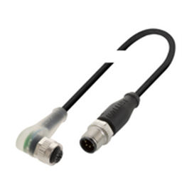 купить BCC03C2 Balluff Connector/cable, Female M12, Male M12, PUR, 0.30 m, Drag chain compatible