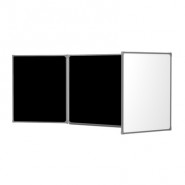 купить Доска магнитно-комбинированная меловая 3-эл.100x300 см(2-створч)черный(бел)